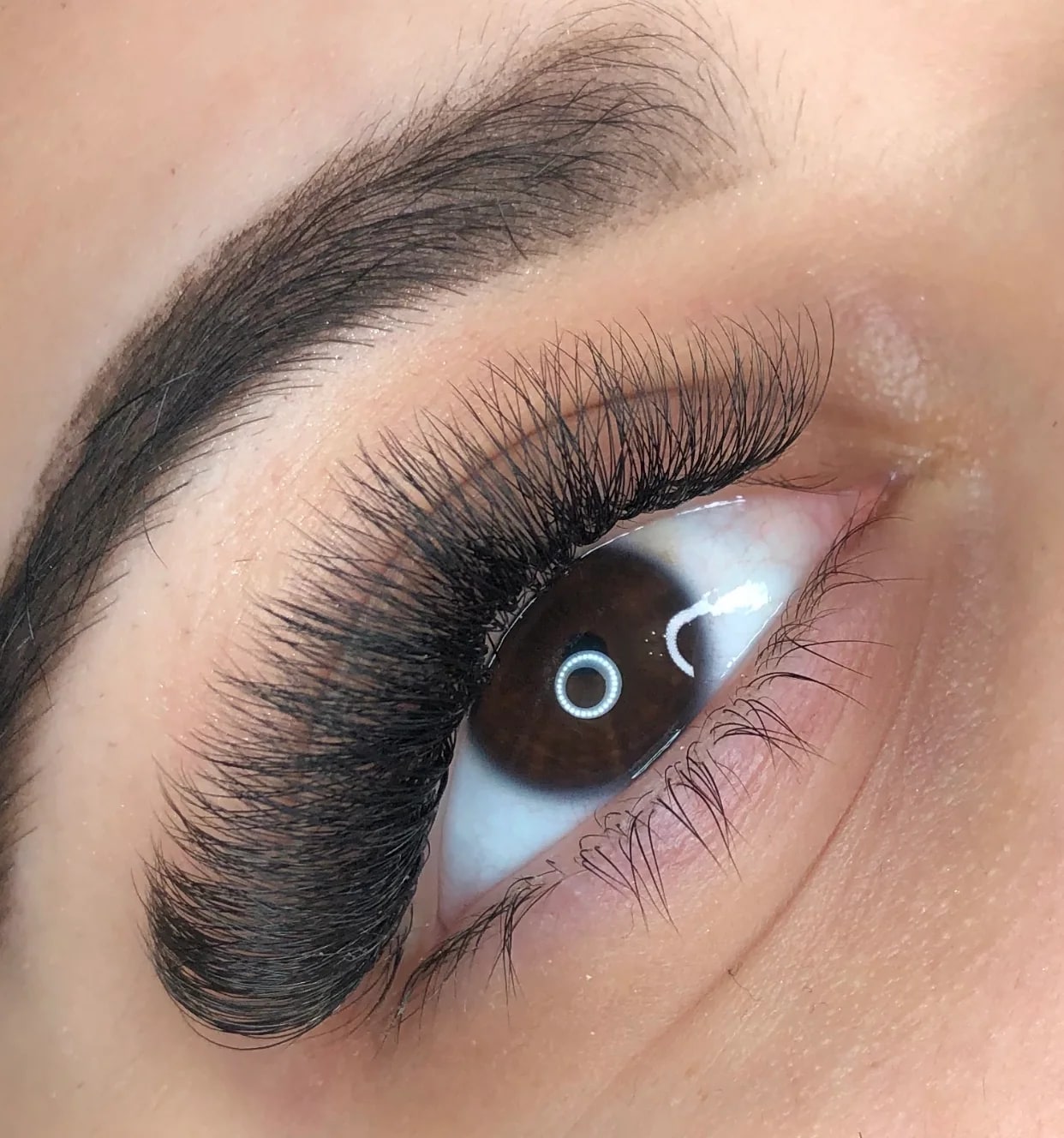 Balanced lash detail after beauty service
